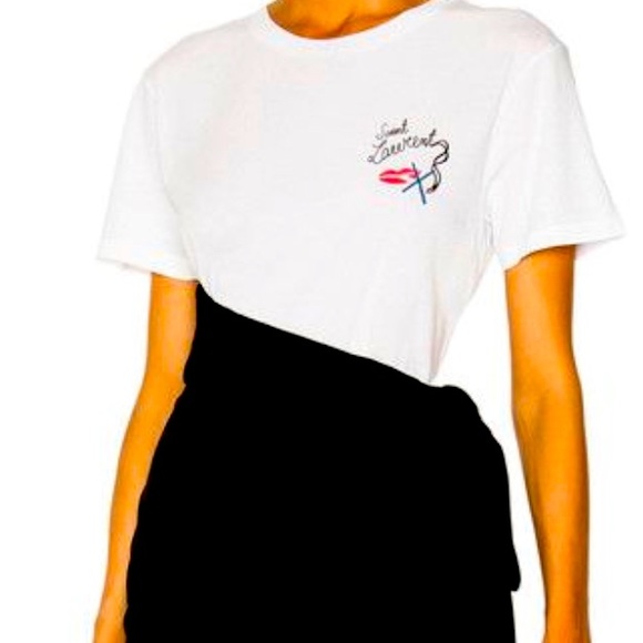Saint Laurent Tops - Saint Laurent Authentic smoking lips logo shirt-Womens US small